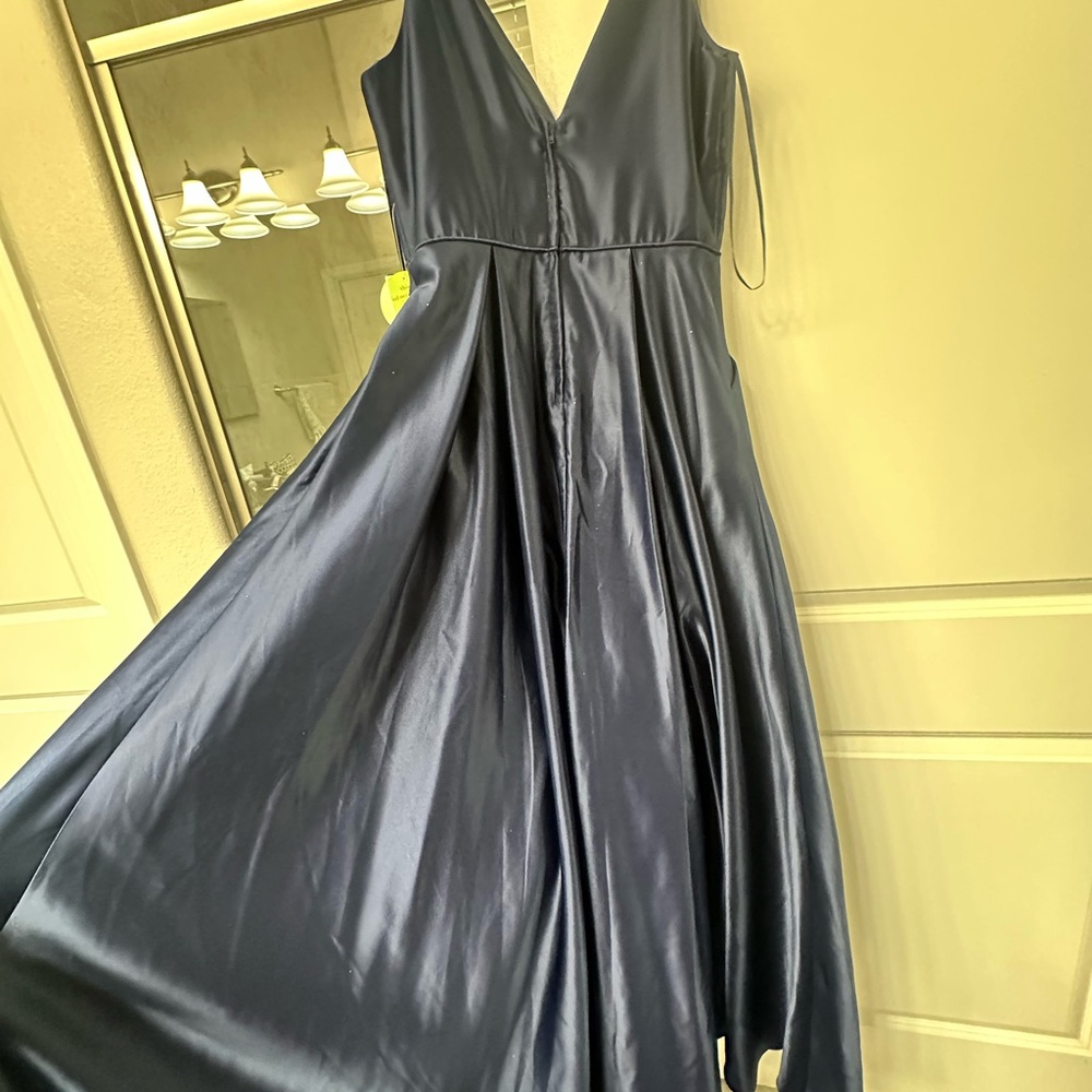 Windsor Midnight Blue Satin Maxi Dress